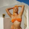 Ris-k Coco Bandeau Bikini Top -Dippin Daisys Shop COCO TOP VIBRANT ORANGE