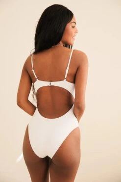 Forever Cheeky One Piece -Dippin Daisys Shop D1903JRMSD WHT forever one piece white 4