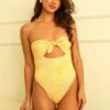 Devon Strapless One Piece -Dippin Daisys Shop D1936JMNLC GLDT devon one piece golden ditsy 1