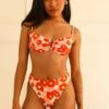 Seashore High Waisted Cheeky Swim Bikini Bottom -Dippin Daisys Shop D3145JRMLC INBM seashore bottom in bloom 1