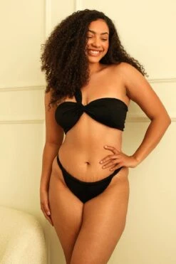 Bisou Cinched Cheeky Bikini Bottom -Dippin Daisys Shop D3192JRMSC BLK bisou bottom black 1 c016e34a ba01 494e b5bb d6dd977a54e3