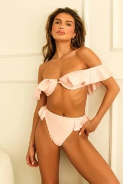 Poppi High Waisted Cheeky Bikini Bottom -Dippin Daisys Shop D3208JSHLC BASL poppi bottom ballet slipper 2