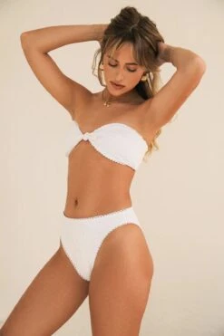 Piper Cheeky Bikini Bottom -Dippin Daisys Shop D3286JEYLC WHT piper bottom white 2
