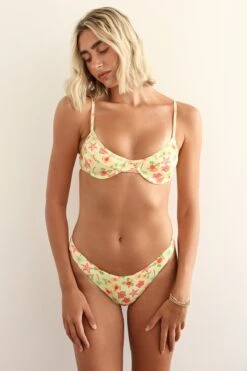Rosette Super Cheeky Bikini Bottom -Dippin Daisys Shop D3312 SNHB rosette bottom sunshine hibiscus 4