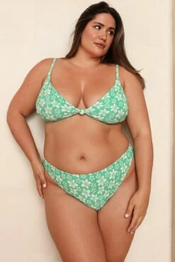 Zen Knotted Triangle Bikini Top -Dippin Daisys Shop D4068 PPRD zen top palm paradise 8