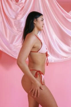 Cove Tie Front Triangle Bikini Top -Dippin Daisys Shop D4103 CKCH cove top cheeky cherry 2