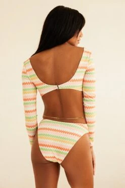 Bianca Long Sleeve Bikini Top -Dippin Daisys Shop D4257JPYLC HTNS bianca top hang ten stripe 3