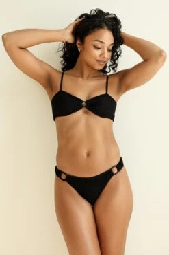 All My Love Bandeau Bikini Top -Dippin Daisys Shop D4330 LBLK all my love top lace black 3