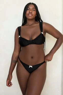 Fairy Tale Bralette Bikini Top -Dippin Daisys Shop D4341 BLK fairy tale top black 8