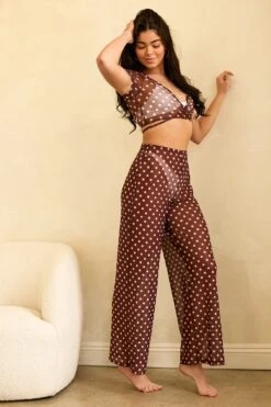 That Girl Pant -Dippin Daisys Shop D5101JMEOD DBRO that girl pant dotted brown 1