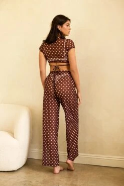 That Girl Pant -Dippin Daisys Shop D5101JMEOD DBRO that girl pant dotted brown 2