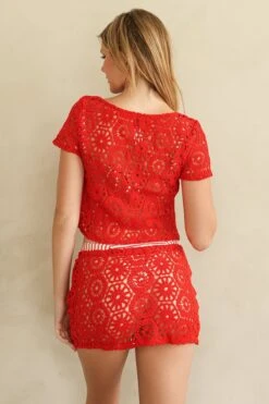 Sail Away Mini Skirt 12 Sail Away Mini Skirt -Dippin Daisys Shop D8138 CHCL sail away mini skirt cherry cola 3