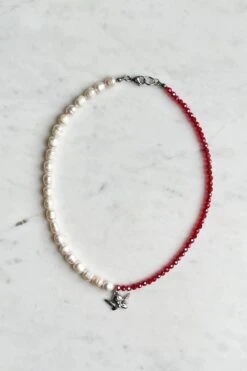 Dreamsbaby Jewels X Dippin Daisys Silver Cherub Necklace 8 Dreamsbaby Jewels X Dippin Daisys Silver Cherub Necklace -Dippin Daisys Shop DDBJCN RED silver cherub necklace red 3