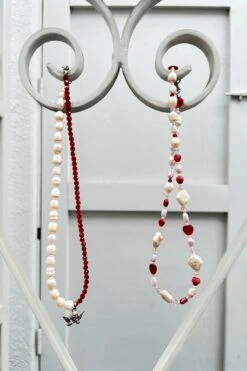 Dreamsbaby Jewels X Dippin Daisys Silver Cherub Necklace 9 Dreamsbaby Jewels X Dippin Daisys Silver Cherub Necklace -Dippin Daisys Shop DDBJCN RED silver cherub necklace red 4