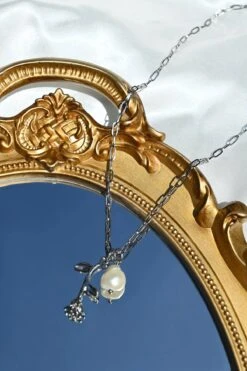 Dreamsbaby Jewels X Dippin Daisys Rosy Necklace 9 Dreamsbaby Jewels X Dippin Daisys Rosy Necklace -Dippin Daisys Shop DDBJDRN SLVR rosy necklace silver 1