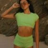 Joni Crew Neckline Cropped Swim Top 13 Joni Crew Neckline Cropped Swim Top -Dippin Daisys Shop JONI TOP AVOCADO
