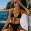 Seashore High Waist Cheeky Bikini Bottom 14 Seashore High Waist Cheeky Bikini Bottom -Dippin Daisys Shop SEASHORE BOTTOM BLACK