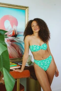 Seashore High Waist Cheeky Bikini Bottom