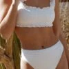 Ultra High Waist Cheeky Bikini Bottom -Dippin Daisys Shop ULTRA BOTTOM DOVE